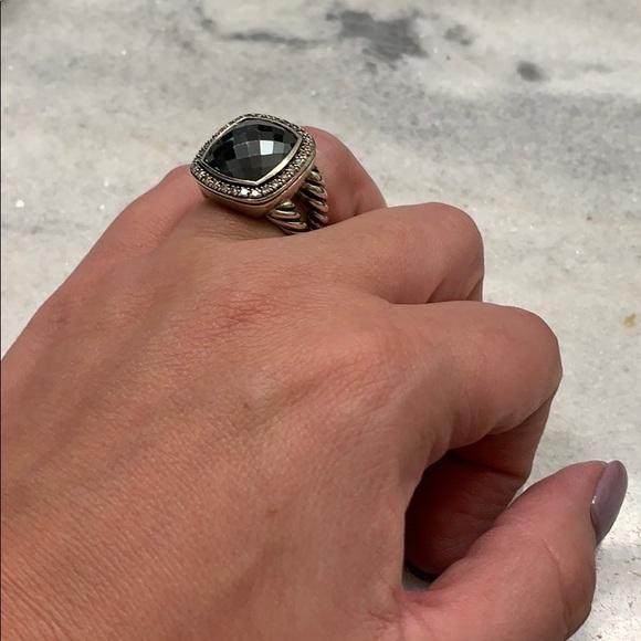 COPY - David Yurman hematite with diamonds ring - Picture 2 of 3
